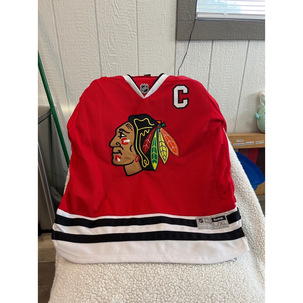 Chicago Blackhawks Jonathan Toews NHL Reebok Hockey Jersey Youth L/XL